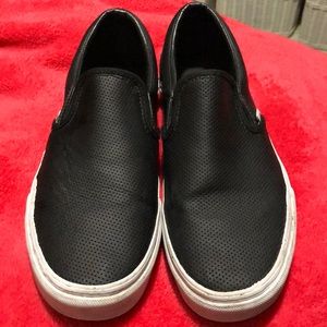 Vans Perforated Leather slip ons NEW